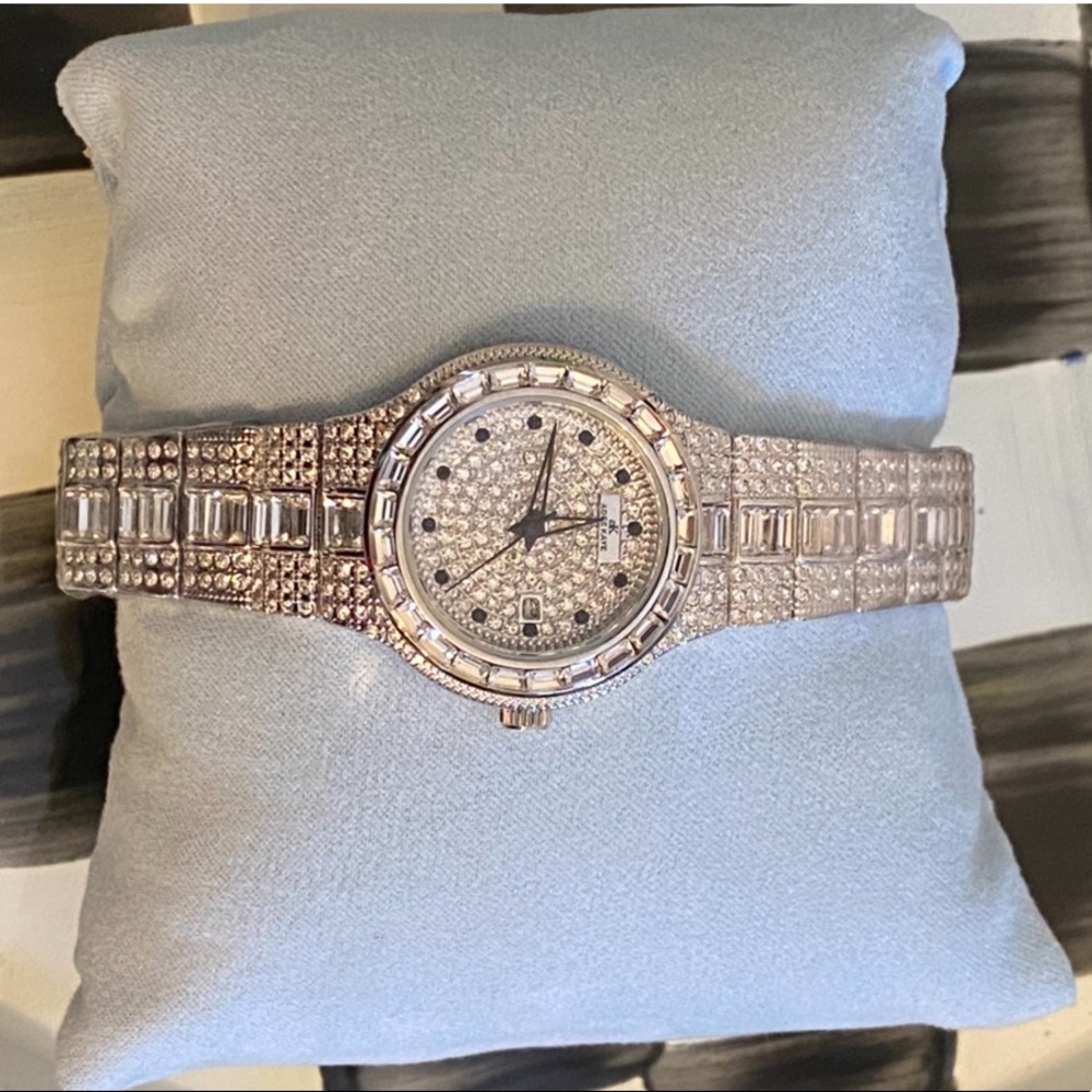 NEW/NEVER WORN ADEE KAYE BEDAZZLED QUARTZ WATCH ~ - Picture 5 of 7